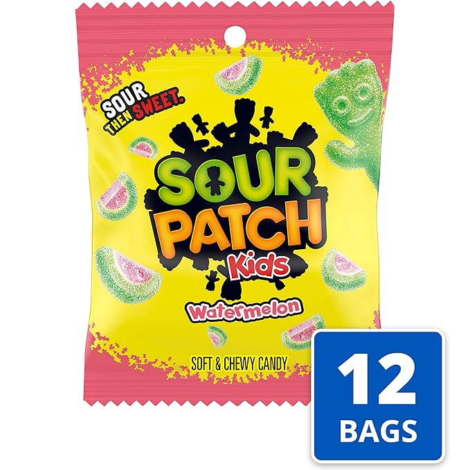 SOUR PATCH KIDS Watermelon Soft & Chewy Candy, 12- 5 oz Bags