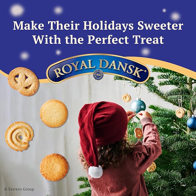 Royal Dansk Danish Butter Cookies, Original Assortment, Great for Sharing and Gifting, 5.64 oz (1 Pack)
