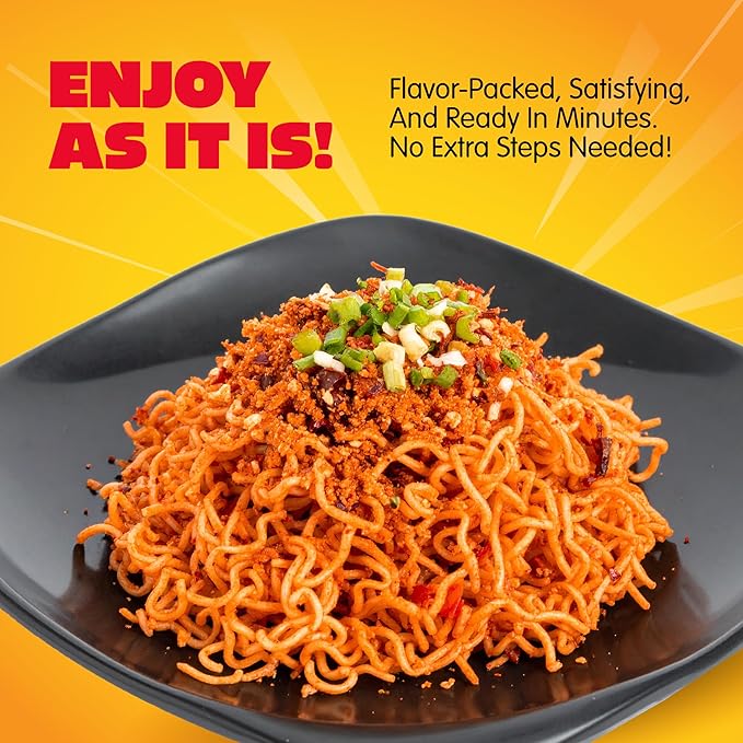 Mi Sedaap Korean Spicy Chicken Instant Fried Ramen Noodles (Pack of 40) – Made with Fresh Chili