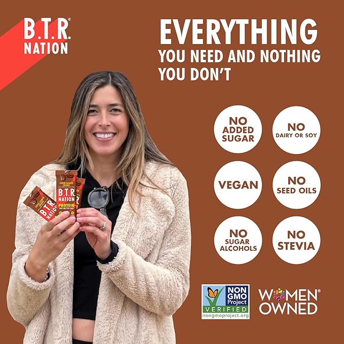 B.T.R. Nation Vegan Keto Plant Based High Protein & High Fiber Bars - Coffee Cashew Crunch Protein+ | 12 Bars | Low Carb & GF, Free of Sugar Alcohols, Dairy, Soy and with Powerful Superfoods!