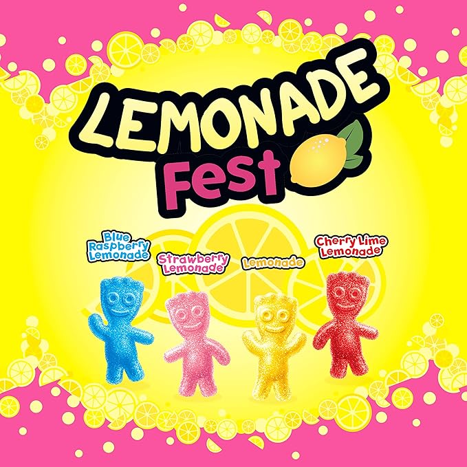 SOUR PATCH KIDS Lemonade Fest Soft & Chewy Candy, 8.02 oz (Pack of 8)