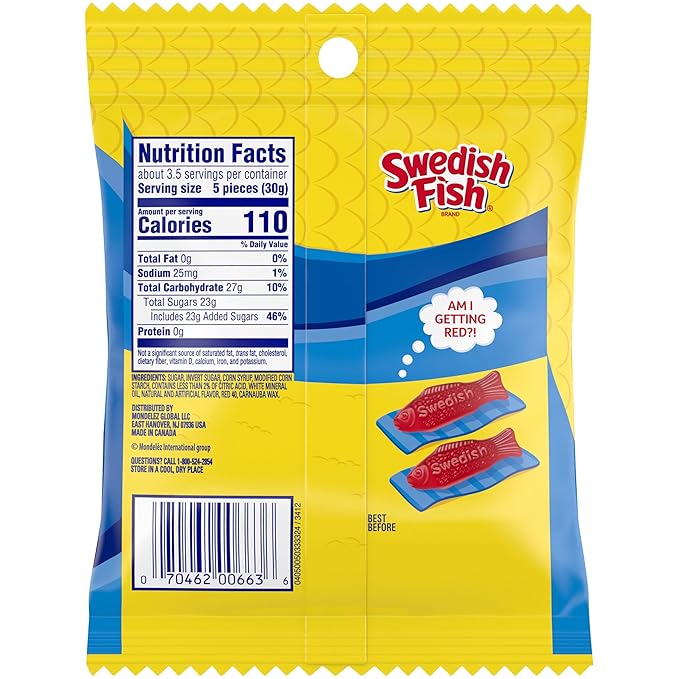 Swedish Fish Flavor Candy, Pack of 12