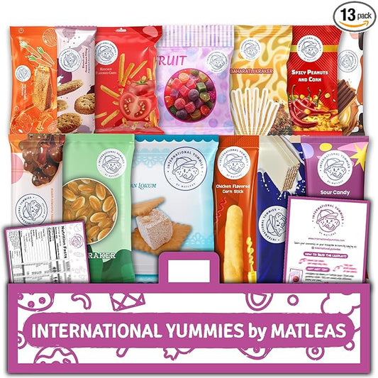 International Snack Box, Universal Exotic Candies and Treats from around the World, Gift-Ready Foreign Foods, Unique Experience with Packages Inspired by Japanese, Korean and European Cultures