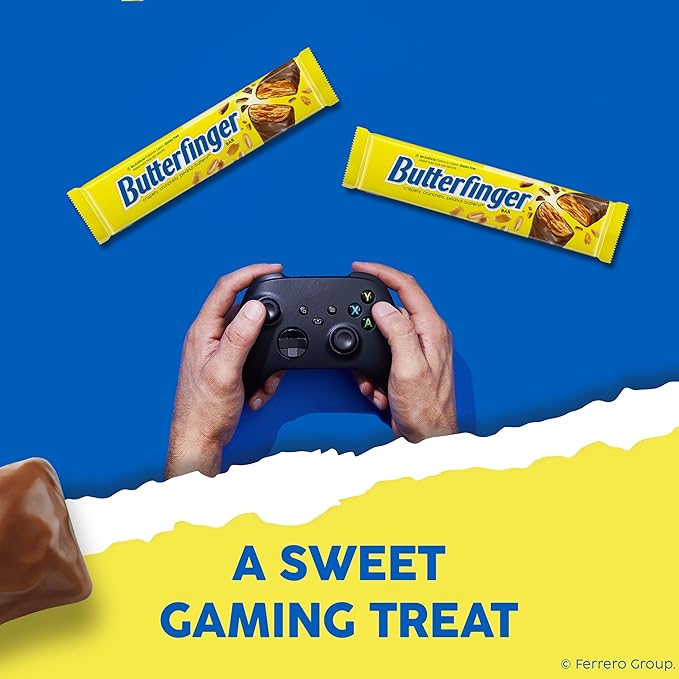 Butterfinger, Bulk 18 Count, Chocolatey, Peanut-Buttery, Individually Wrapped Candy Bars, Share Pack, 3.7 oz Each - 18 pack