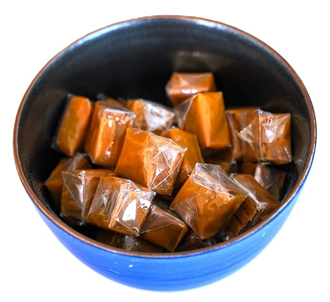 Vanilla Caramel Squares - 1.5 lbs of Individually Wrapped Smooth Creamy Chewy Caramel Candy
