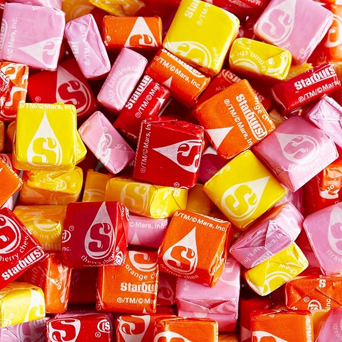 ASSORTIT X Starburst Collab Original Chewy Candy 3 Lbs Soft Fruit Chews Candies Bulk Family Size Individually Wrapped (48 Oz).