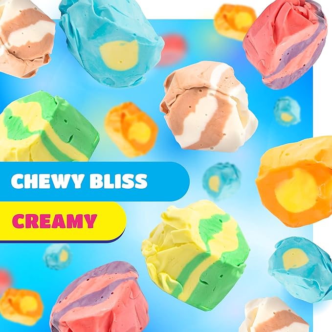 Salt Water Taffy Candy Mix - 1 Pound Bag - Assorted Tropical Fruit Flavors - Chewy Candy Individually Wrapped - Soft Tropical Candy - Old Fashioned Taffies
