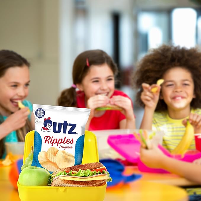 Utz Ripples Original Crispy Chips Made from Fresh Potatoes, 42 Count, Crunchy Individual Snacks to Go, Gluten Free Snacks, brand is Utz, variation theme is Flavor that is Ripples Original, Size that is 42 Count (Pack of 1).
