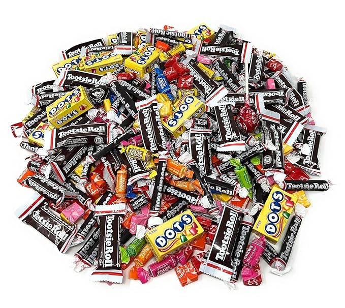 Bulk American Candy Party Mix 3 LB Assortment of Tootsie Rolls Starburst Dots and Tootsie Pops Individually Wrapped Fruity Treats Perfect for Sharing (48 Oz)