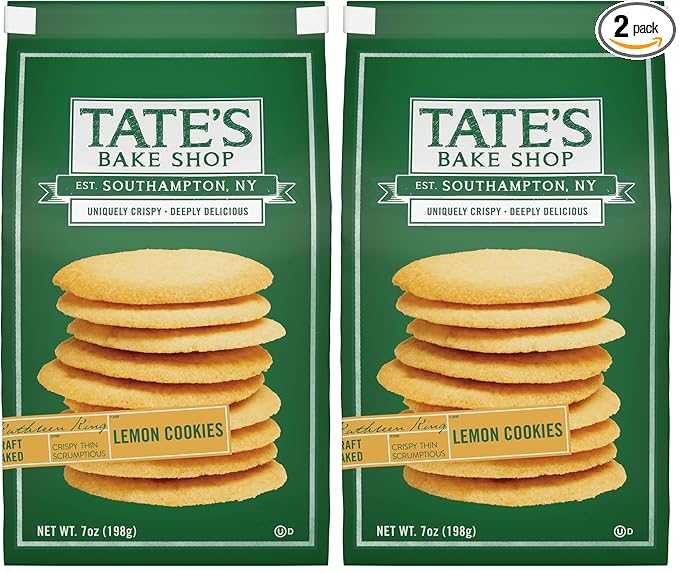 Tate's Bake Shop Lemon Cookies, 7 oz (Pack of 2)