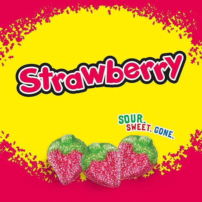 SOUR PATCH KIDS Strawberry Soft & Chewy Candy, Bulk Candy, 12 - 3.6 oz Bags