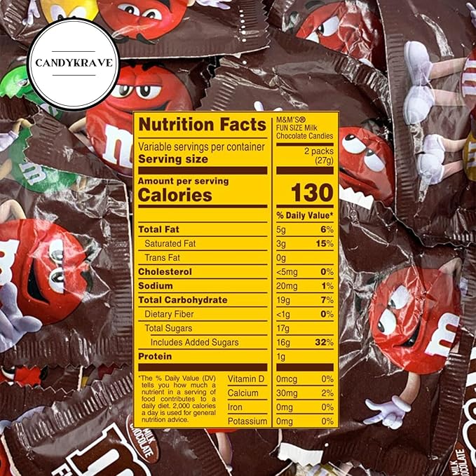M n M's Milk Chocolate Candy - 2 lbs Bulk Pack - Individually Wrapped Fun Size Candy for Freshness - Colorful Delicious Sweets for Kids, Adults, Pantry, Office & Birthdays