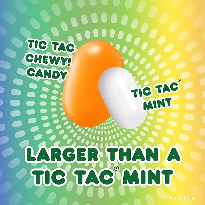 TIC TAC CHEWY! Sour Adventure, Sour Candy, Bulk 24 Pack, Fruity Chewy Candy, 1.8 oz Each (Packaging May Vary)
