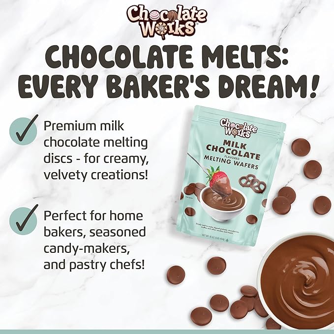Chocolate Works Melting Chocolate Parent (1.0 lb (Pack of 5), Milk Chocolate)