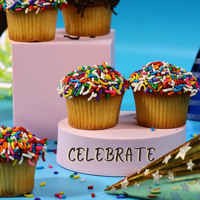 Gourmet Cookie Gift Box | 12 Individually Wrapped Sprinkle Cupcakes | Valentine Cookie Basket | Christmas, New Year’s & Birthdays | Men, Women & Kids | Stern’s Bakery (Sprinkle Cupcake Gift Pack)