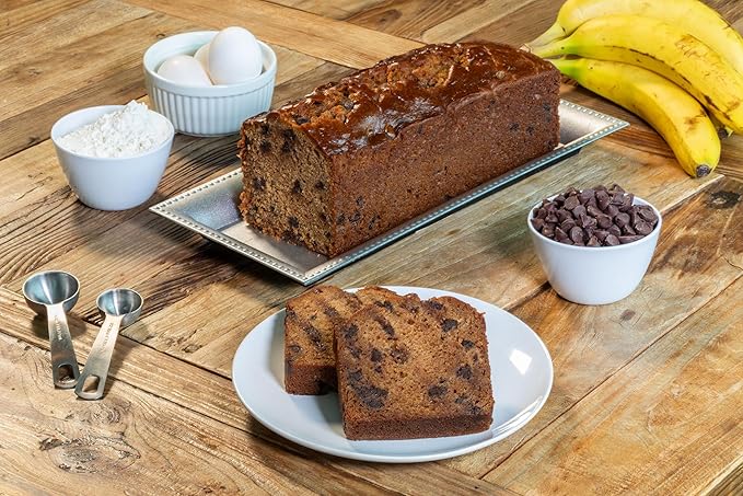 Nadel - NATURALLY DELICIOUS BANANA CHOCOLATE CHIP CAKE Slices, 24 Pack, Sweet Breads & Cakes Back to School lunch snack, breakfast bar.