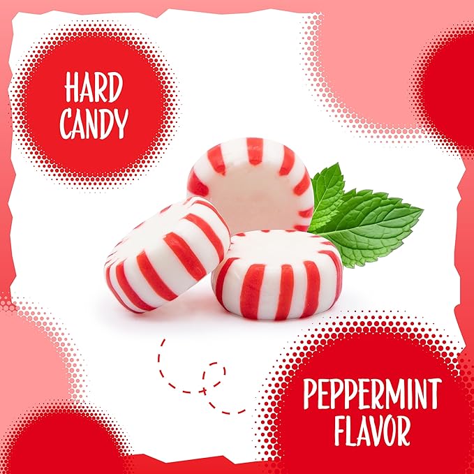 Starlight Peppermint Hard Candy | Bulk 2 Pounds | Mints Individually Wrapped | Peppermints | Refreshing Peppermint Candies | Starlight Mints