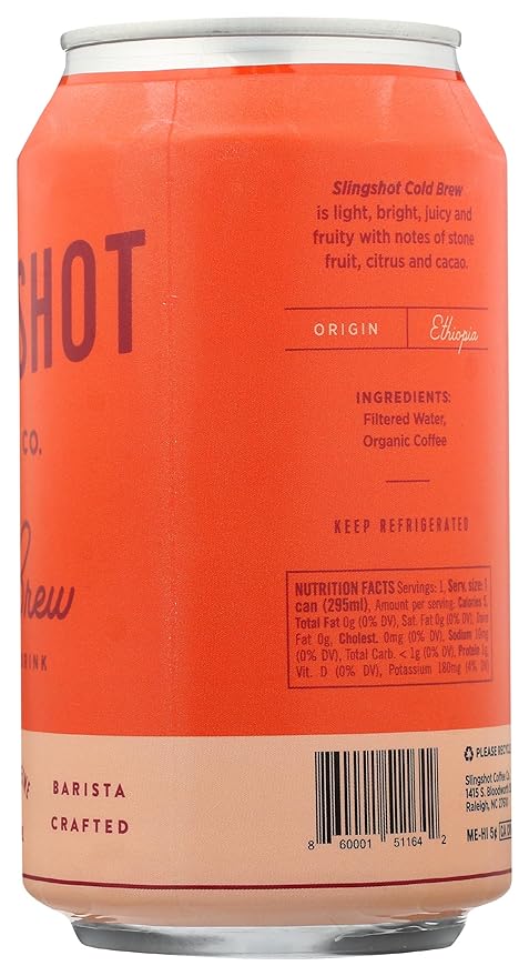 Slingshot Coffee Plain Cold Brew Coffee, 10 Fz