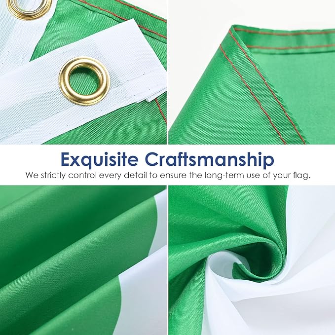 AhfuLife Italy Flag 3x5 Ft, Large Italian National Flag for Outside - Double Side with Brass Eyelets for Italian Party Decorations, Bar Garden Street Decoration Indoor Outdoor