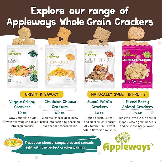 Mixed Berry Animal Crackers, All-Natural Whole Grain Animal Cookies, Healthy & Crispy Animal Bulk Crackers, Made in USA, 4 Bags, 20 Oz by Appleways