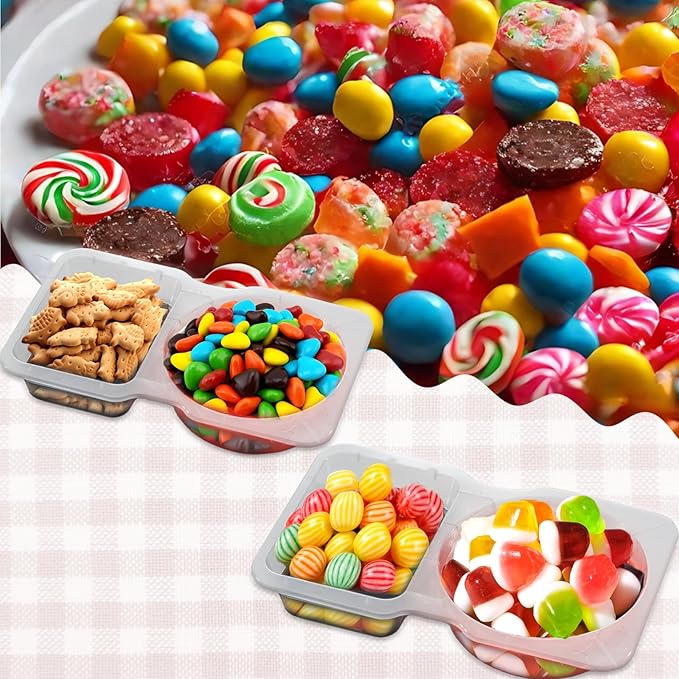 5 Set Reusable Snack Containers with Lids, BPA-Free Leakproof Portion Control Containers for Adults & Kids, Divided Mini Food Storage for Lunch, Salad Dressing, Condiments