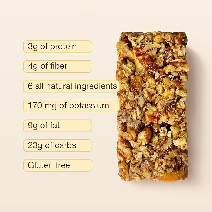 ToYou Gluten Free Chewy Fruit and Nut Bars - Healthy Protein Snacks | Banana Foster - 1.41 Ounce (Pack of 12) | Soft Chewy, Fiber-Packed Granola Bars for Adults and Kids, Made with Natural Ingredients