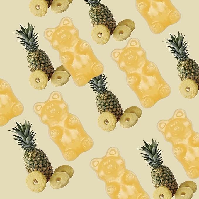 Irresistibly Delicious Pineapple Gummy Bears - 1.5 lbs of Fruity Bliss-Soft, Chewy, and Bursting with Tangy Delight-Great for Kids and Adults of All Ages(24 oz)