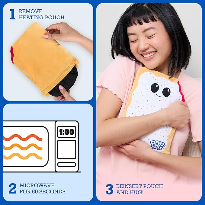 Pop-Tarts™ Happy Helpers by Relatable, The Cozy Comfort That's Anything But Boring, Get Relief with Cozy Heated Plushies and Other Dorm Essentials, Includes 1 Microwavable Pop-Tarts™ Heating Pad