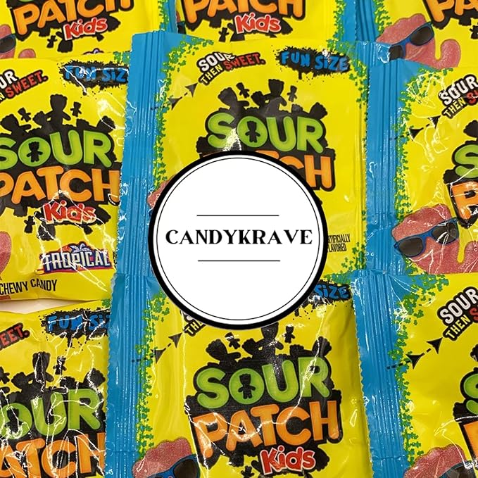SourPatch Kids Soft & Chewy Candy - Tropical Fruits Flavor - 2 lbs Individually Wrapped Sweet & Sour Candy Pack - Delicious Gummy Treats for Pinata Stuffers, Movie Nights, Birthdays, Pantry & Baby Showers