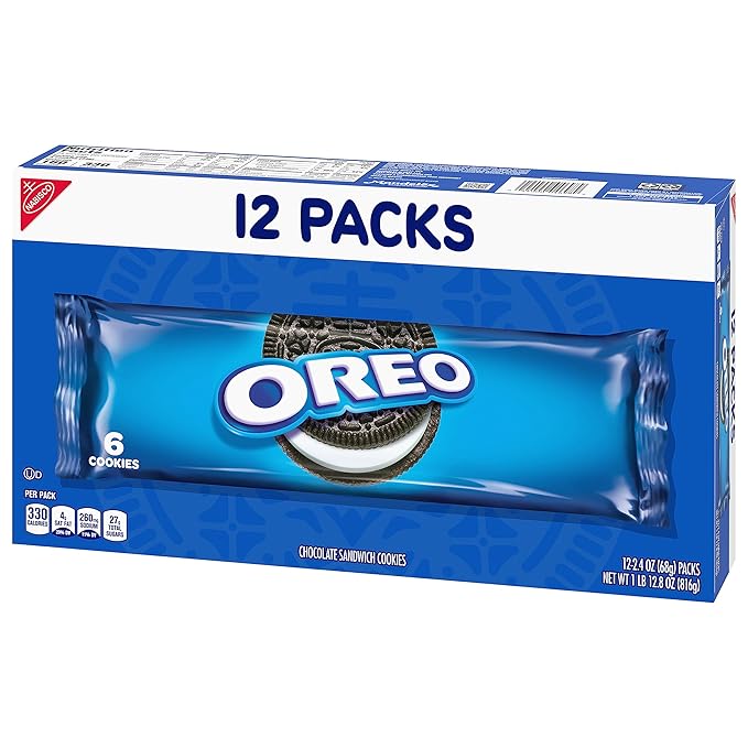 OREO Chocolate Sandwich Cookies, 48 Snack Packs (6 Cookies Per Pack, 4 Boxes)