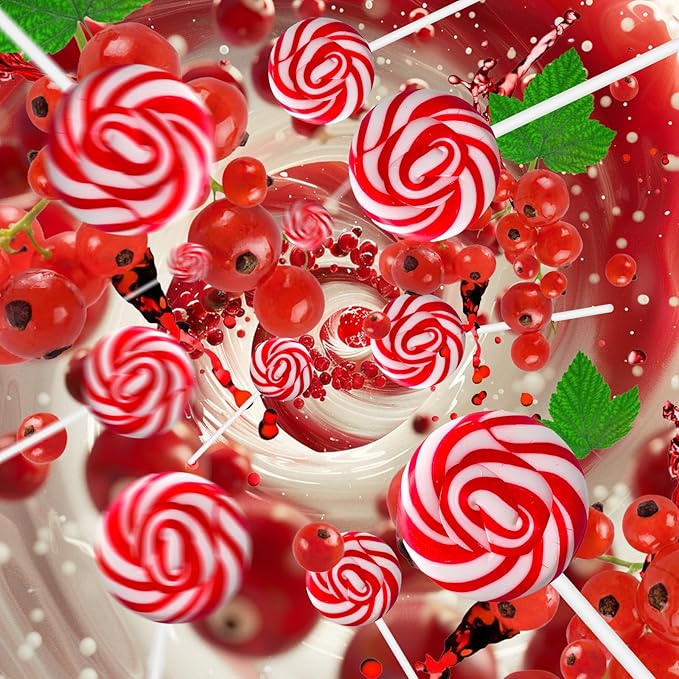 32 Pack Cranberry Red Twisty & Swirl Lollipops, Valentine's Day Swirl Lollipop Candies Individually Wrapped Bulk, Red Candy Lollipops Suckers for Birthday & Candy Buffet