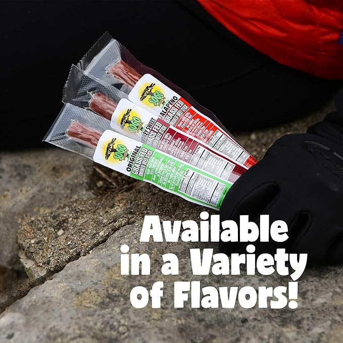 Smokey Sweet, Sogo Snacks, 100% Grass Fed Beef Sticks. Non-GMO, No Nitrates. Gluten Free Beef Jerky. Soy Free and Dairy Free Snacks. No Nuts or MSG. Paleo & Keto Snack (Smokey Sweet, 48 Cnt)