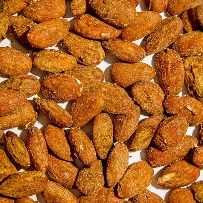 Daily Crunch Sprouted Almonds and Dehydrated nuts for a Unique Crunch, Keto Friendly, Non-GMO Zero Seed Oils, Gluten Free 4oz (6 Pack, Turmeric + Sea Salt)