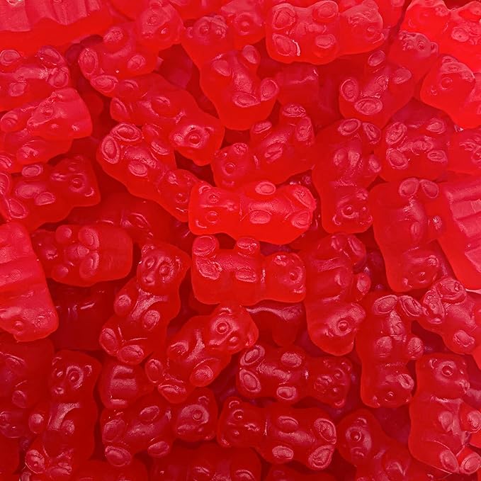 JuJu Bears | 1 Pound Bag | Cinnamon Valentines Candy | Red Cinnamon Bears | Gelatin Free Sweet and Spicy Gummies | Old Fashioned Chewy Treats for Holiday Party Buffets