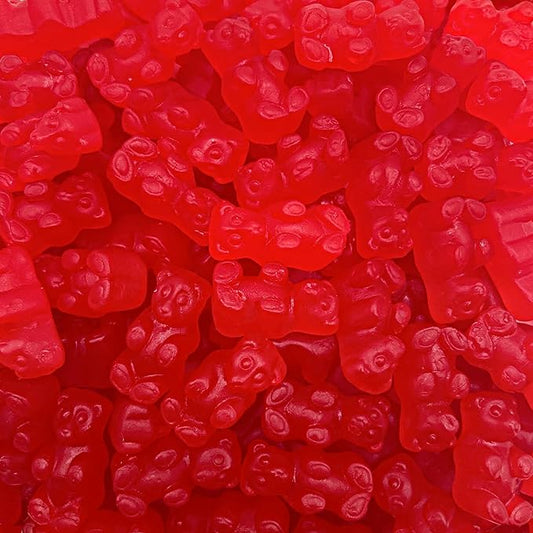 JuJu Bears | 1 Pound Bag | Cinnamon Valentines Candy | Red Cinnamon Bears | Gelatin Free Sweet and Spicy Gummies | Old Fashioned Chewy Treats for Holiday Party Buffets