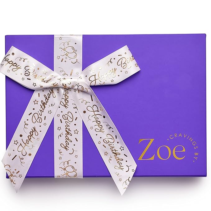CRAVINGS BY ZOE Gourmet Chocolate Covered Cookie Gift Box | 12 Count | Kosher Gourmet Belgian Chocolate Treats Food Gift Basket | Birthday Gifts for Women & Men Mom Dad Husband Wife Kids