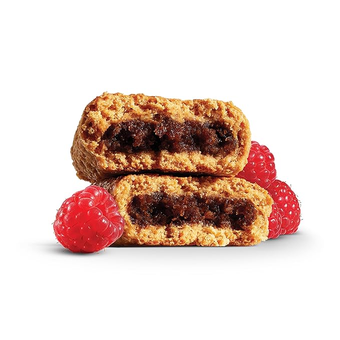 Nature’s Bakery Whole Wheat Fig Bars, Raspberry, Real Fruit, Vegan, Non-GMO, Snack bar, 1 box with 12 twin packs (12 twin packs) (Pack of 2)