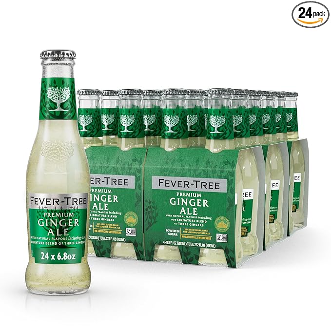 Fever-Tree Premium Ginger Ale, No Artificial Sweeteners, Flavourings or Preservatives, 6.8 Fl Oz (Pack of 24),A500111