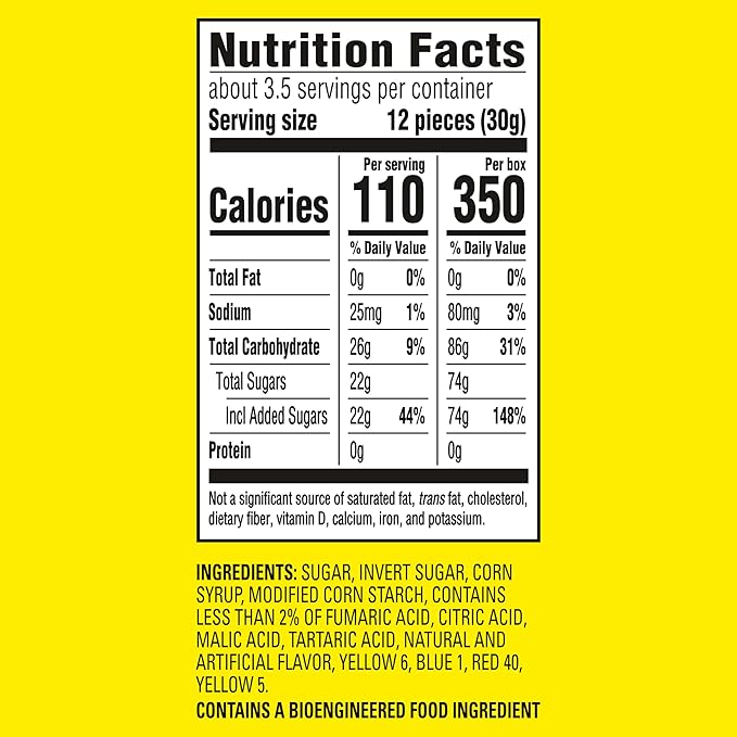 SOUR PATCH KIDS Extreme Sour Soft & Chewy Candy, Bulk Candy, 12 - 3.5 oz Boxes