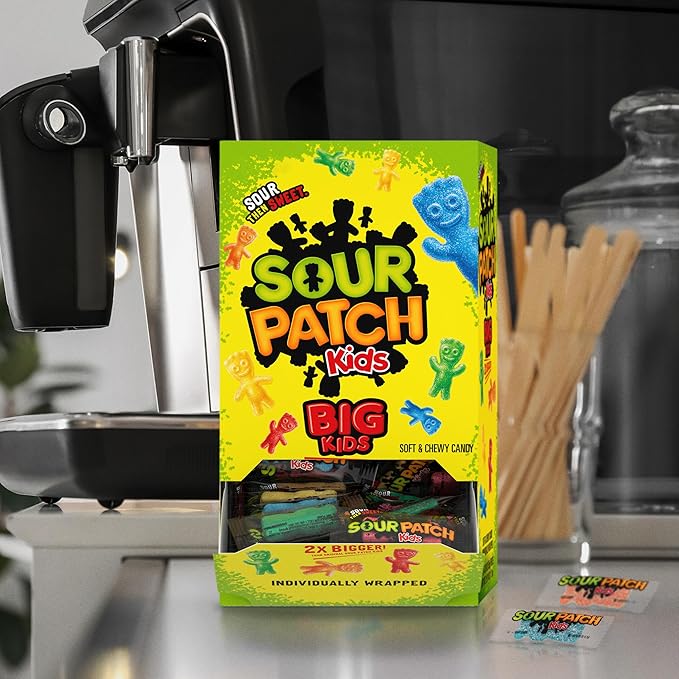 SOUR PATCH KIDS Big Kids Individually Wrapped Soft & Chewy Candy, Bulk Candy, 240 Count Box