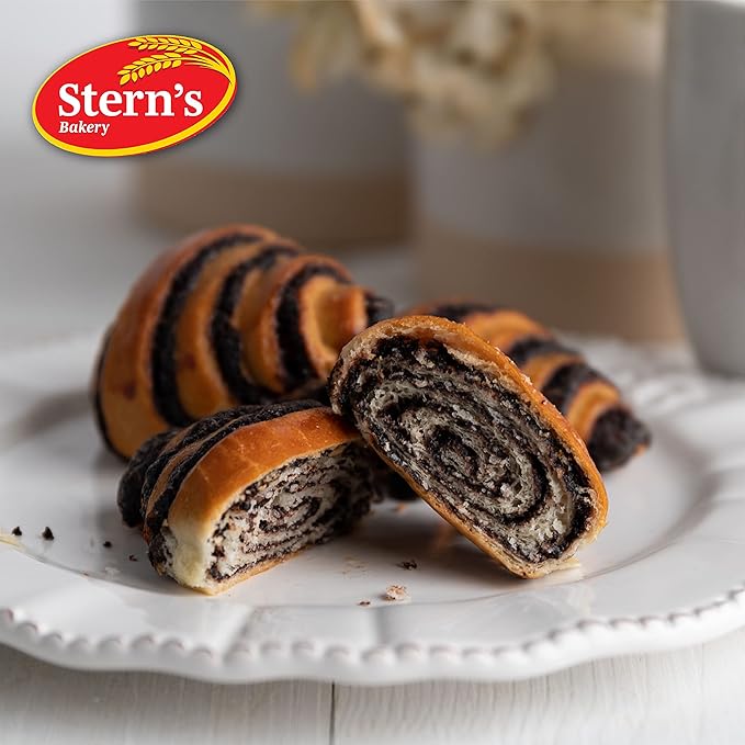 Rugelach Pastries | Chocolate Croissant | Chocolate Babka Bread | Breakfast Pastry | Coffee Snack| Kosher, Dairy & Nut Free | Holidays, Parties & Birthdays | 13 oz. Stern’s Bakery