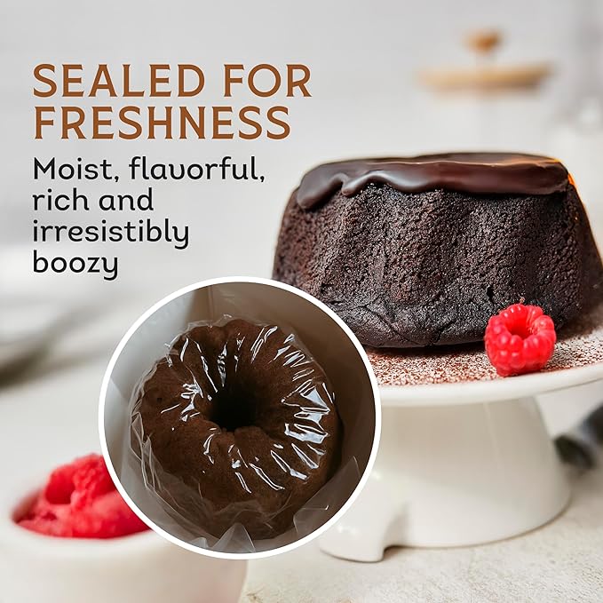 TORTUGA Caribbean Chocolate Rum Cake - 16 oz - Case of 20 - The Perfect Premium Gourmet Gift for Stocking Stuffers, Gift Baskets, and Christmas Gifts - Great Cakes for Delivery