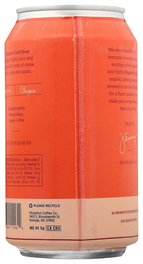 Slingshot Coffee Plain Cold Brew Coffee, 10 Fz