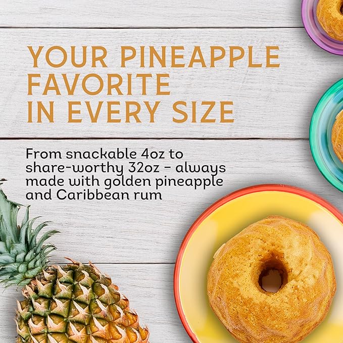 TORTUGA Caribbean Pineapple Rum Cake - 32 oz Rum Cake - The Perfect Premium Gourmet Gift for Gift Baskets, Parties, Holidays, and Birthdays - Great Cakes for Delivery