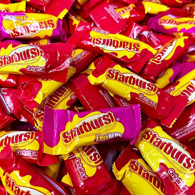 ASSORTIT X Starburst Collab Original Chewy Candy 3 Lbs Soft Fruit Chews Candies Bulk Family Size Individually Wrapped (48 Oz).