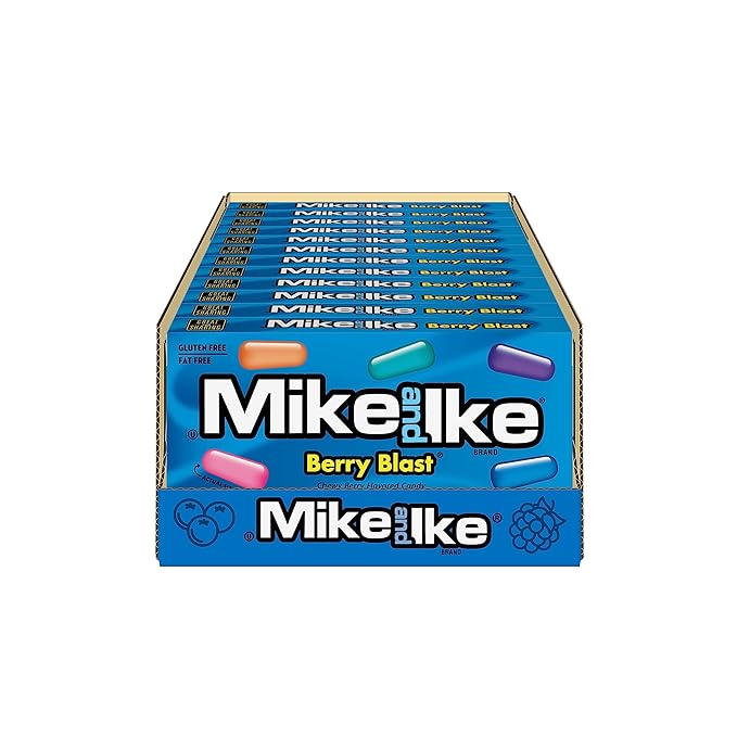 Mike and Ike Candy, Berry Blast, 4.25oz Theater Box, Pack of 12