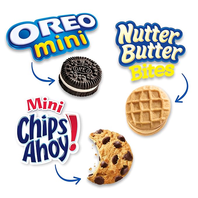 Nabisco Cookie Variety Pack OREO Mini, Nutter Butter Bites, CHIPS AHOY! Mini, 12 Snack Packs