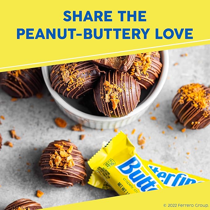 Butterfinger Chocolatey, Peanut-Buttery, Share Size Individually Wrapped Candy Bars, 3.7 oz each (Pack of 2)
