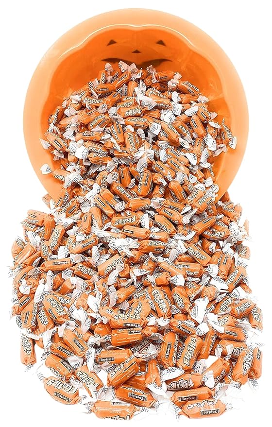 Bulk Mango Flavor Tootsie Roll Frooties Chewy Orange Color American Taffies Candy Individually Wrapped In Resealable Assortit Bag 5 Lb 735+pcs (80-Oz) - Made In USA