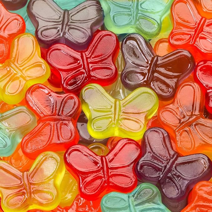 World's Best Mini Gummi Butterflies, 5lbs of Candy (Pack of 1) 50234